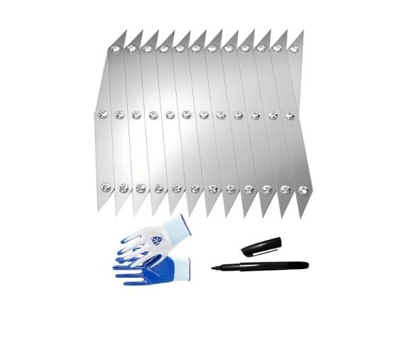 Picket Master Pro 7/12 Point Center Finder - Precision Measuring Tool for Woodworking, Welding & DIY Projects (Silver 12 Point)