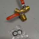 Hose Splitter 2 Way Heavy Duty Brass Garden Hose Splitter with 304 Stainless Steel Long Handle Outdoor Full Flow Hose Splitter Connector,Y Valve 3/4 Inch GHT Thread