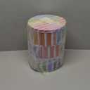 Yopay 3 Pack Cookie Tins, Round Baking Cake Gift Tins for Storing Patisseries, Puff Pastries Craft Supplies, Easter, Special Occasion and Holidays, Rainbow Pattern, 7" W X 3.2" H, Metal