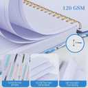 Hardcover Spiral Notebook 8.5" x 11" with Removable Dividers, 300 Pages 5 Subject College Ruled Notebook for Work with Tabs, A4 Spiral Journal for Women Men, School Students Note Taking, Blue Floral