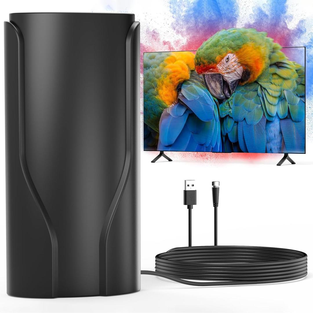 TV Antenna Indoor 2025, Antenna for Smart TV, Receive Stable and Large Number of Channels, Outdoor Antenna with Hooks, Digital Antenna for Smart tv Indoor. Outdoor Antenna Supports 4K 8K,1080p.