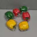 Lorigun Artificial Bell Peppers Fake Veggie Colorful Bell Peppers for Decoration, Decorative Vegetables, Red Green Yellow Bell Peppers 6Pcs (Each Color 2Pcs)