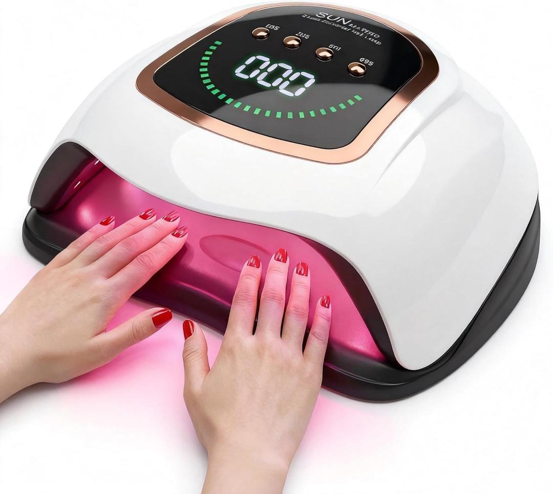 UV LED Nail Lamp, 300W Professional UV Nail Dryer Light for Gel Nails with 72 Beads, Fast Curing Gel Polish Lamp Auto Sensor 4 Timer Setting, Nail Art Drying Tools for Fingernail and Toenail (Mate 50)