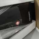 EUHOMY Nugget Ice Maker Countertop with Handle, Ready in 6 Mins, 34lbs Per Day, Removable Top Cover, Auto-Cleaning, Portable Sonic Ice Maker with Basket and Scoop, for Home/Party/RV/Camping (Black)