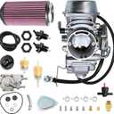 Carburetor Carb Kit Replacement for Polaris Sportsman 500 Carburetor 500 HO 4X4 2001-2005 2010-2012 Scrambler 500 4x4 1997-2009 w/Air Filter Fuel Pump Kit, Replace 3131557 3131453