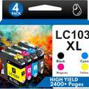 LC103XL High Yield Ink Cartridges 4-Pack (BK/C/M/Y) Replacement for Brother MFC-J870DW MFC-J6920DW MFC-J6520DW Printer