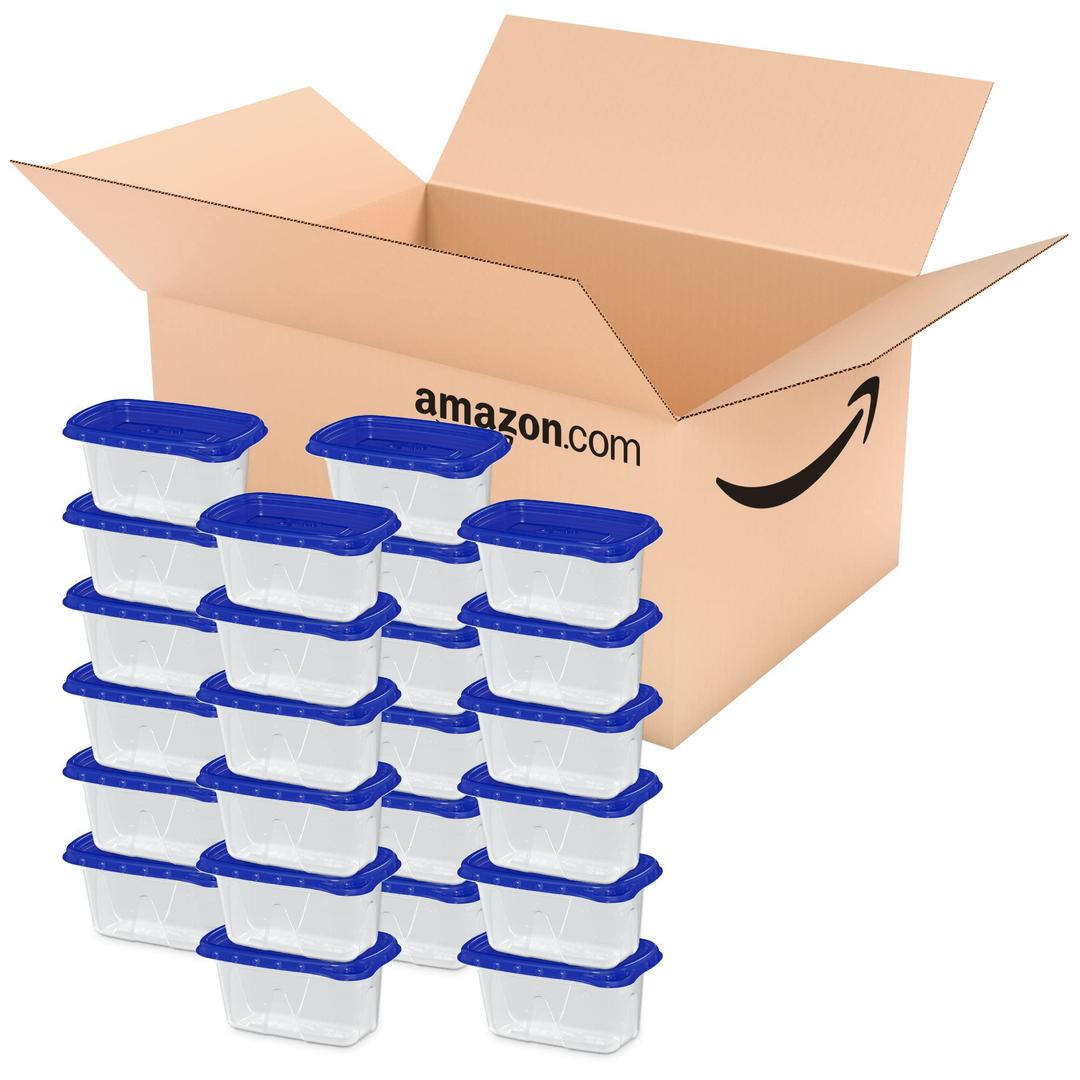 Ziploc Food Storage Meal Prep Containers Reusable for Kitchen Organization, Smart Snap Technology, Dishwasher Safe, Mini Rectangle, 24 Pack (48 Pieces)