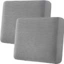 H.VERSAILTEX Super Stretch Individual Seat Sofa Covers Slipcover Sets Thick Jacquard Textured Twill Fabric (2 Piece Large Sofa Cushion Covers, Dove)