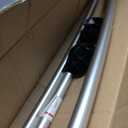 Rubbermaid Curved Shower Curtain Rod, No Drill, 50-72 Inches Adjustable Tension Shower Rod for Bathroom, Non-Slip, No Rust, Nickel