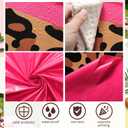 6 x Buryeah 6 Pcs Leopard Print Tablecloth 84'' Cheetah Print Table Cloth Disposable Animal Table Runner for Birthday Party Wedding Decorations Baby Shower Picnic Kitchen Decor (Pink)