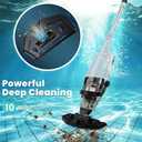Cordless Pool Vacuum Cleaner for Above Ground Pool & In Ground Rechargeable Pool Vacuum Cleaner - 90 Mins Runtime, with 69" Telescopic Pole, Spa Vacuum for Hot Tub- Fast 3H Charge (Grey) (Gray)