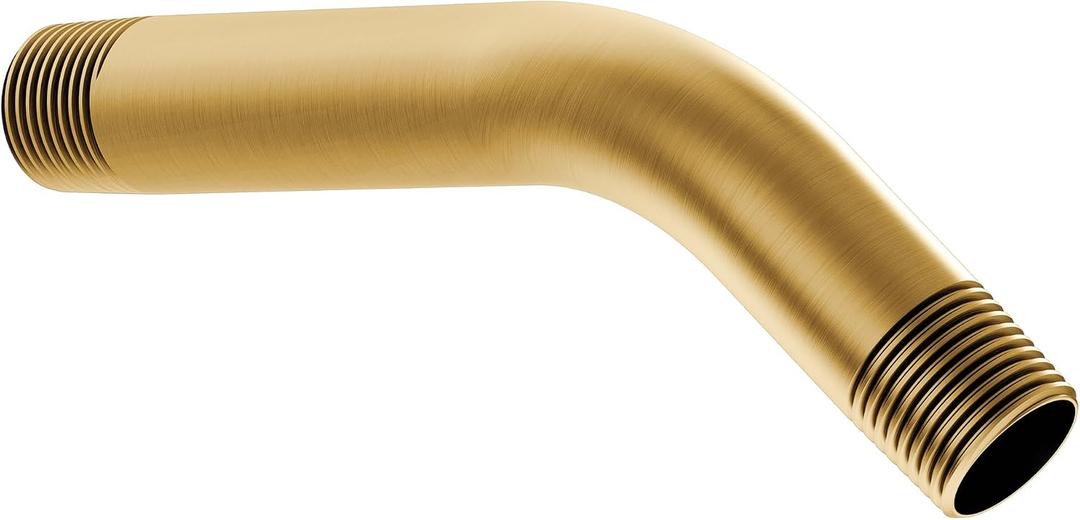 Moen Brushed Gold 6-Inch Shower Arm Shower Arm With 1/2-Inch IPS Connections, 10154BG