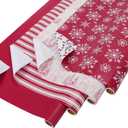 BIOBROWN Christmas Wrapping Paper with Tags and Trim Ribbon - 30" X 10' Per Roll (4 Rolls: 100 sq. ft. ttl.) - Toile Scene Design for Christmas, Party, Xmas, Holiday