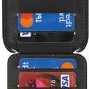 for Samsung Galaxy A15 5G Case with Card Holder and Strap for Women,Crossbody Lanyard,RFID Blocking,Ring Stand,Snap Clasp,Phone Wallet Cases 6.5 inch(Black)