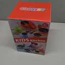 GILOBABY Play Kitchen Accessories, Play Food Sets for Kids Kitchen Playset with Pots and Pans Set, Cooking Utensils, Preschool Learning Education Toys for Toddlers, Birthday Gifts for Girls (Red)