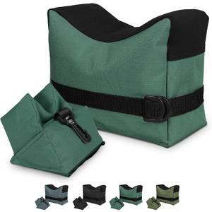 Twod Outdoor Shooting Rest Bags - Target Sports Bench Rest with Front & Rear Support SandBag Stand Holders for Gun Rifle Shooting Hunting Photography - Unfilled (Army Green)