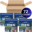 Tena Adult Protective Underwear for Men, Maximum Absorbency, XL, 72 Count (Waist Size 45in-58in)