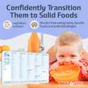 Baby First Food Tracker, Magnetic Meal Planner, Fridge Grocery Shopping List Chart (3 in 1) - Dry, Erase Menu Planners, Strong Stickiness on Refrigerator - 11.8"x8.2", Pink - Baby Led Weaning Supplies