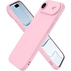 2 x Compatible with iPhone Air Case, Shockproof Liquid Silicone Protective Phone Case with Soft Anti-Scratch Microfiber Lining Ultra Slim Drop Protection Phone Cover (Pink)