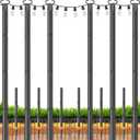 10Ft String Light Poles 6 Pack,Poles for Outdoor String Lights with Fork and Fence Clamp,Hanging Lights Metal Stand Post for Deck Patio Backyard Garden Decorations