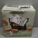 Chefman Panini Press Grill and Gourmet Sandwich Maker Non-Stick Coated Plates, Opens 180 Degrees to Fit Any Type or Size of Food, Stainless Steel Surface and Removable Drip Tray, 4 Slice, Black