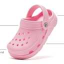 HOBIBEAR Kids Garden Clogs Toddler Sandals for Boys Girls Slipper Beach Water Shoes Slip on (Toddler/Little/Big Kids)(9 Toddler,Pink)