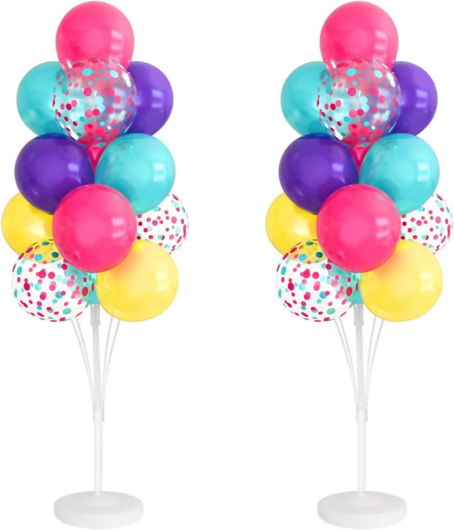 2 Sets Balloon Stand Kits, Balloon Stands for Floor, Balloon Sticks for Table, Acrylic Balloon Stand for Birthday Party Wedding Baby Shower Decorations 2 Sets Balloon Stand Kits, Balloon Stands for Floor, Balloon Sticks for Table, Acrylic Balloon Stand for Birthday Party Wedding Baby Shower Decorations