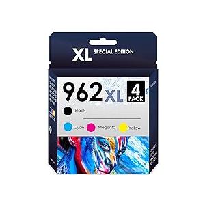962XL Ink Cartridges for HP 962XL Ink Cartridges Combo Pack Work for HP Officejet Pro 9015e 9010 9025e 9015 9025 9018e 9025e 9020 Printer for HP 962 (4 Pack)