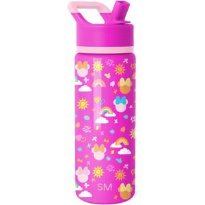 Simple Modern Kids Summit Water Bottle with Straw Lid | Disney Mickey Mouse 18oz Stainless Steel Cup Insulated Tumbler for Boys, Girls, School | Minnie Doodle Disney