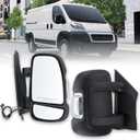Right Passenger Side Mirror Compatible with 2014-2026 Ram Promaster 1500/2500/3500 with turn signal light manual folding Without Power glass Non-Heated Replace#CH1321417 5VE98JXWAB(2Pins)