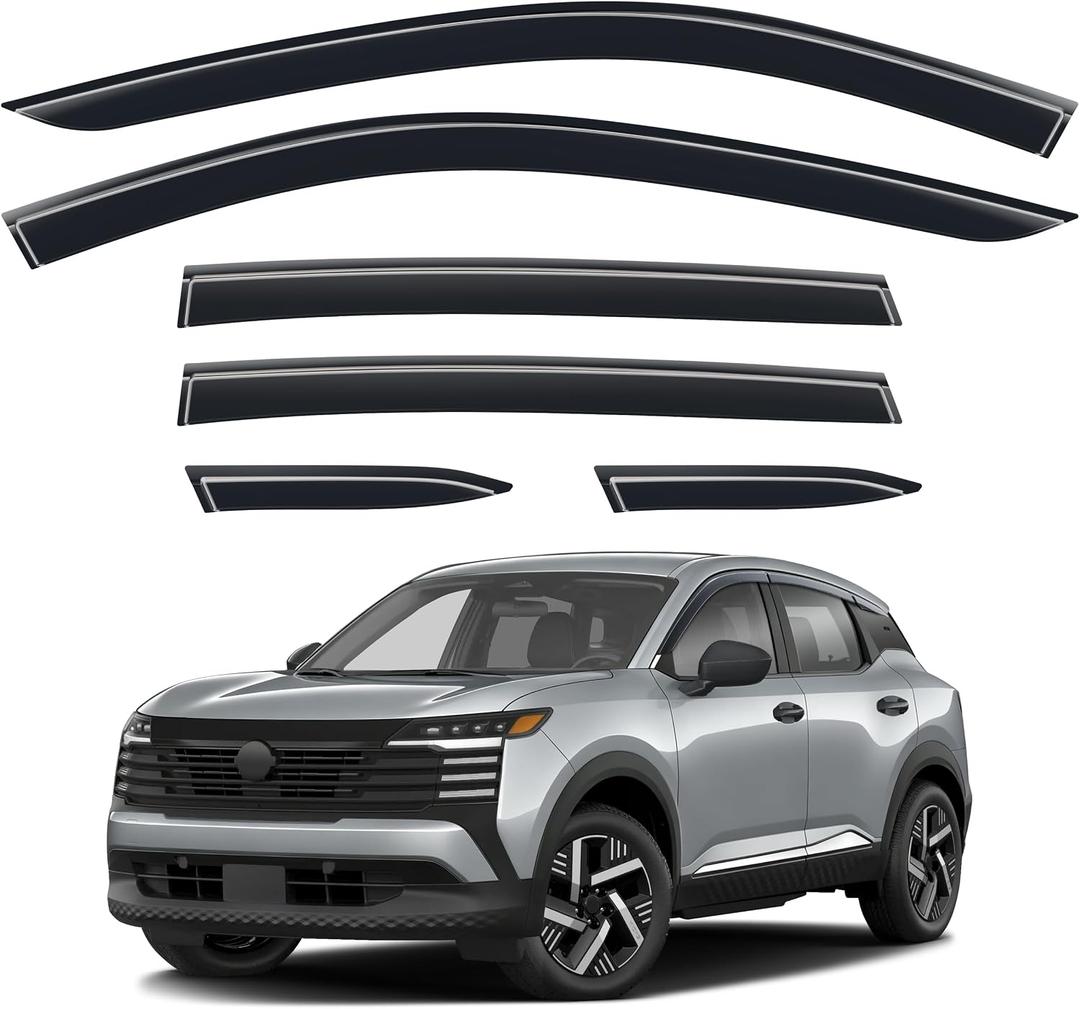 Tape-on Window Visors Rain Guards for 2025-2026 Nissan Kicks