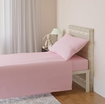 Amazon Basics 3 Piece Bed Sheet Set, 100% Cotton Jersey, Includes Super Soft, Flat and Fitted Sheets, Pillowcase, Toddler, Dark Gray, Solid