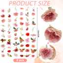 Suncalla 6 Pcs 35.46 ft Flower Garlands Backdrop Spring Artificial Wildflower Vines Floral Decorations for Party Fake Flower Vines Faux Silk Wildflower for Easter Wedding Garden Wall Arch(Pink)