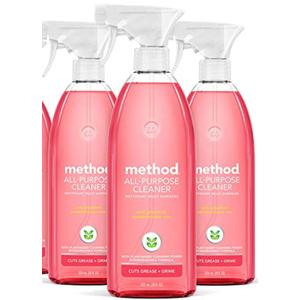 Method All-Purpose Cleaner Spray, Pink Grapefruit, Plant-Based and Biodegradable Formula Perfect for Most Counters, Tiles and More, 28 Fl Oz, (Pack of 3)