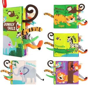 beiens Baby Books Toys, Touch and Feel Crinkle Cloth Book for Infant Baby 0-3-6-12-18 Months, Early Development Interactive Stroller Soft Toys, Newborn Gifts for Boys Girls 