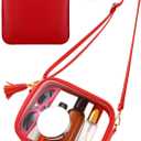 Amylove Clear Purse Stadium Approved Bag Small Crossbody Bag with Purse for Men Women for Concerts Sports Events (Red)
