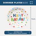 Happy Birthday Party Plates, 9inch-50pcs, Birthday Party Paper Plates, for Decorations