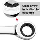 2 x Jetech 11mm Ratcheting Combination Wrench, Industrial Grade Gear Wrench with 12-Point 72-Tooth Ratchet, Forged and Heat-Treated Cr-V Steel, Metric