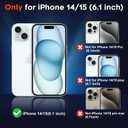 zapica Magnetic for iPhone 15 Case & iPhone 14 Case, [Compatible with MagSafe] [Military Grade Drop Protection] Translucent Matte Shockproof Anti-Scratch Phone Cover, Black