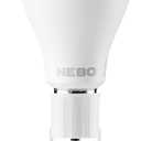 NEBO BLACKOUT BACKUP Emergency Bulb | 850 Lumens, 4 Light Modes, LED Rechargeable Light Bulb, Automatic Charging, Works Without Power, E26 Screw Base, Includes Power Cap & Portable Hanging Hook (Single)