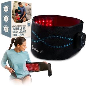 Lifepro Red Light Therapy Belt  Infrared Red Light Therapy for Body, Back and Shoulder with Triple Chip LEDs, Allevared Belt with 660nm & 850nm Wavelengths  for Daily Comfort & Wellness Support (Black Rechargeable)