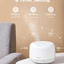InnoGear 500ml Essential Oil Diffuser with Remote Control, Premium Ultrasonic Aromatherapy Diffusers Mother's Gift Scent Humidifier Vaporizer Auto-Off Timer for Large Room Home, White