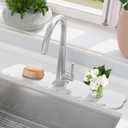 23.6'' Long Size Diatomite Faucet Mat Fast Drying Stone Sink Tray Splash Proof Bathroom Counter Faucet Super Water Absorption