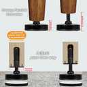NEWBYTEK 3/8-16 Adjustable Leveling Feet Heavy Duty, 2" Base Dia Furniture Levelers for Table Chair Cabinet Sofa (1600LBs, 8 Pack, Black)