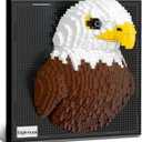 Eagle Bird Animal 3D Wall Art Micro Mini Building Blocks Set for Adults, Unique Home Wall Decor or Table Display, No Compatible with Lego, Ideal Birthday Christmas Toy Gift for Teens (1924 PCS)