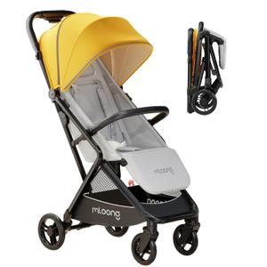 Mloong Lightweight Baby Stroller - Ultra Compact Toddler Stroller for Airplane, One-Hand Fold with Waterproof Canopy, Protable, Large Storage Space