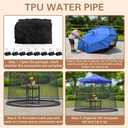 Patio Mosquito Netting - Mosquito net for Patio Garden and Outdoor Umbrellas with Adjustable Elastic Cord and Zipper Umbrella net