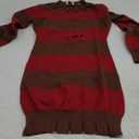 AOBUTE Halloween Women Costume Dress Mens Long Sleeve Red Striped Sweater (Medium)