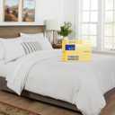 THREAD SPREAD King/California King Duvet Cover, 600 Thread Count Sateen 3Pc Egyptian Cotton Duvet Cover Set, 100% Pure Cotton Comforter Cover, 2 Pillow Shams, Zipper Closure, 7 Corner Ties - Silver