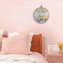 Yorhifa Oyster Champagne Lemon Framed Wall Art, Aesthetic Kitchen Round Wall Art, Coastal Round Walls Decor, Funky Coastal Aesthetic Kitchen Dining Room Circle Canvas Artwork Hanging Decor, 10x10in (color_3)